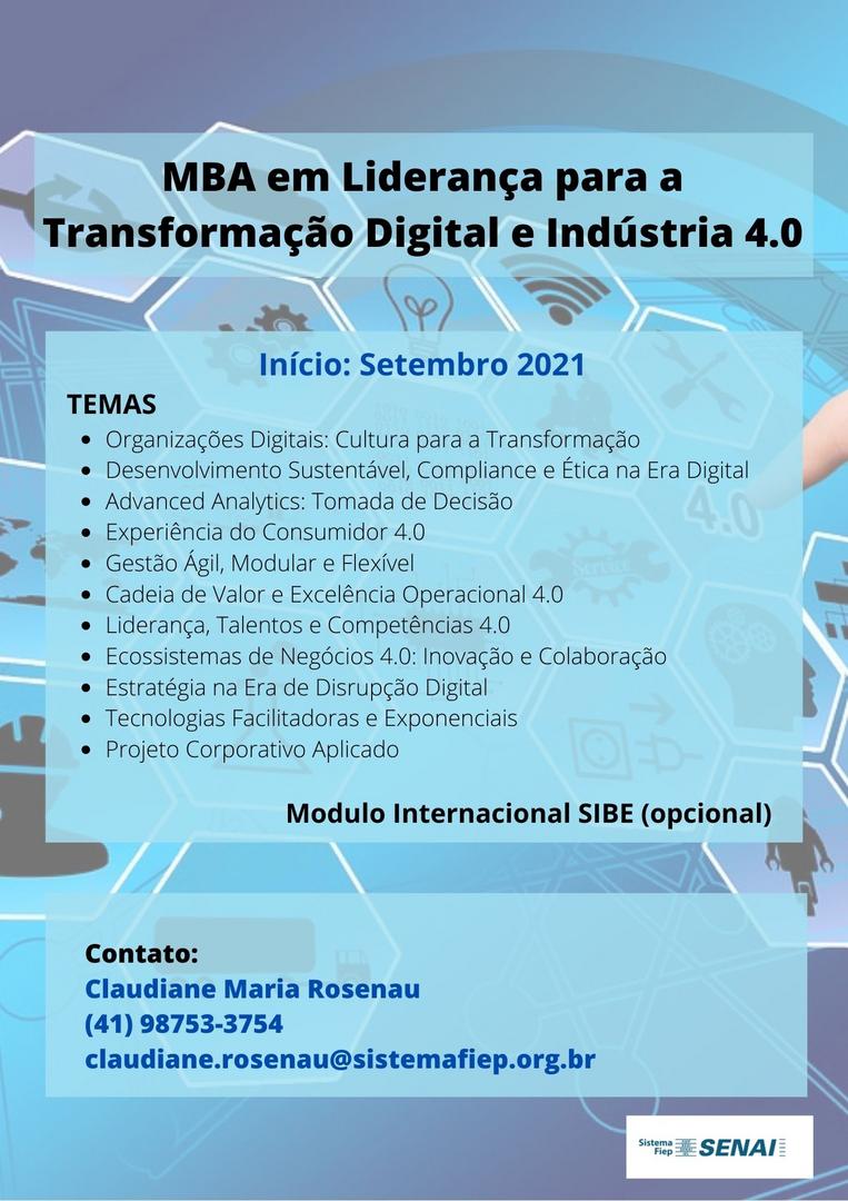 MBA em Liderança para Transformação Digital e Indústria 4.0